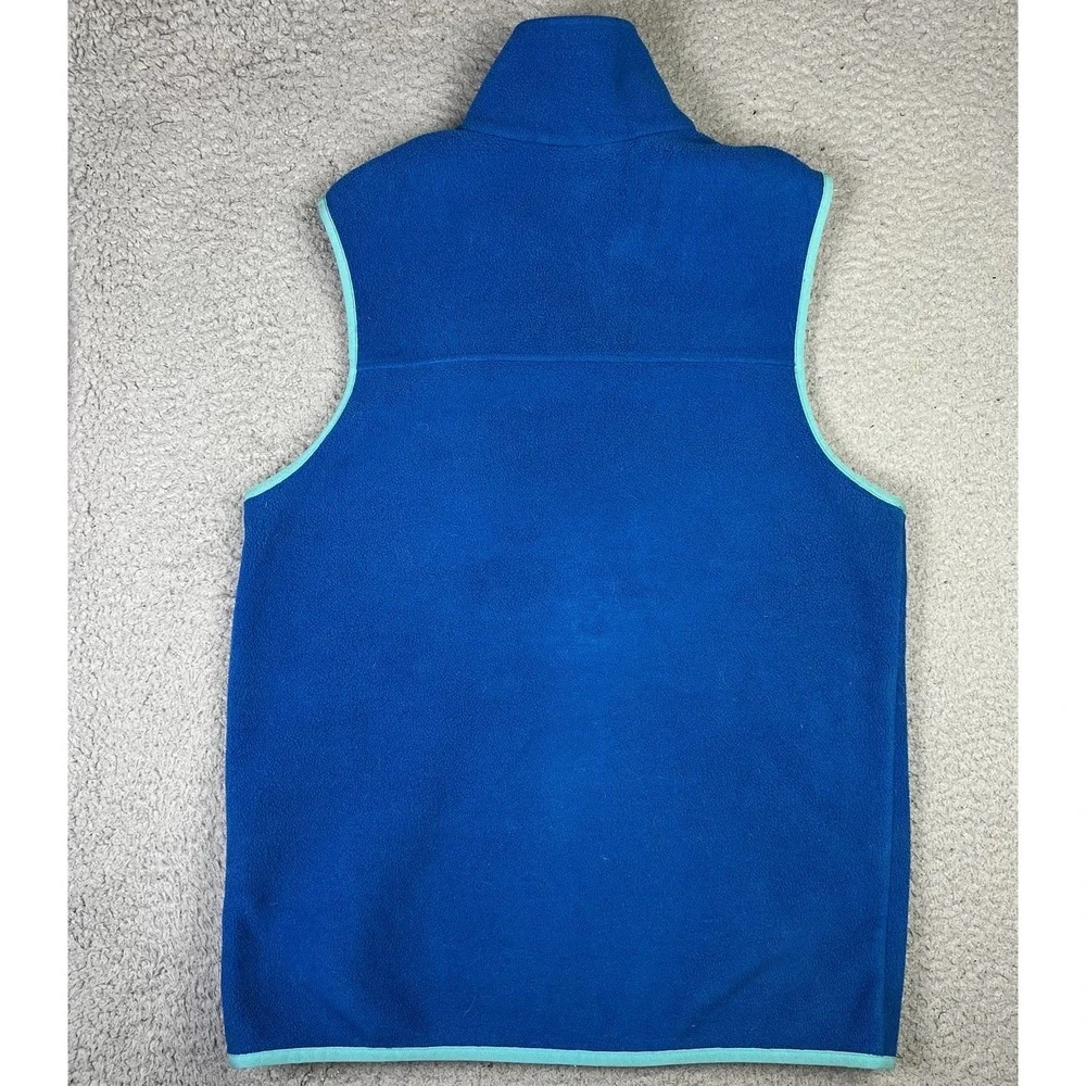 Patagonia Vest Mens S Blue Outdoor Lightweight Synchilla Fleece Snap T Zip